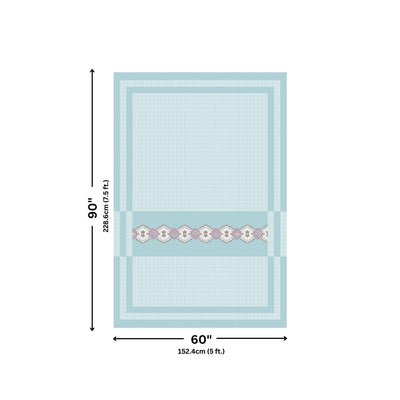 Blue Oasis Pure Cotton Single BedSheet