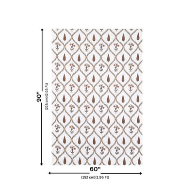 Terracotta Jaali Block Print Single Bedsheet