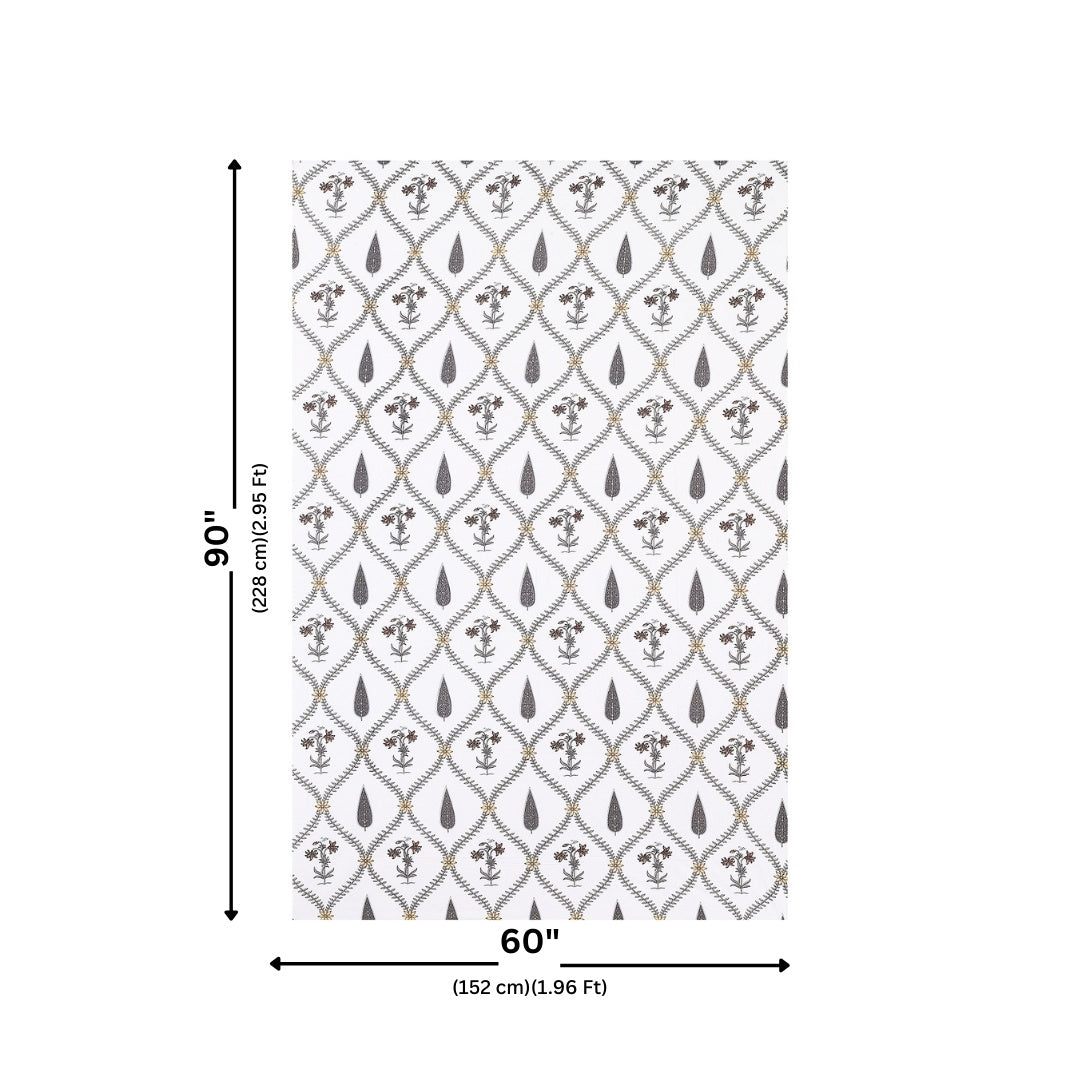 Dusty Rose Trellis Block Print Single Bedsheet