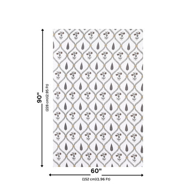 Dusty Rose Trellis Block Print Single Bedsheet