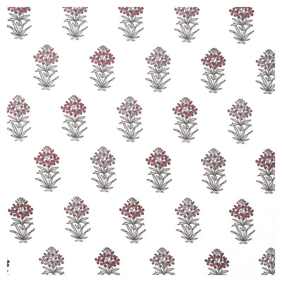 Maroon Guldasta Block Print Single Bedsheet