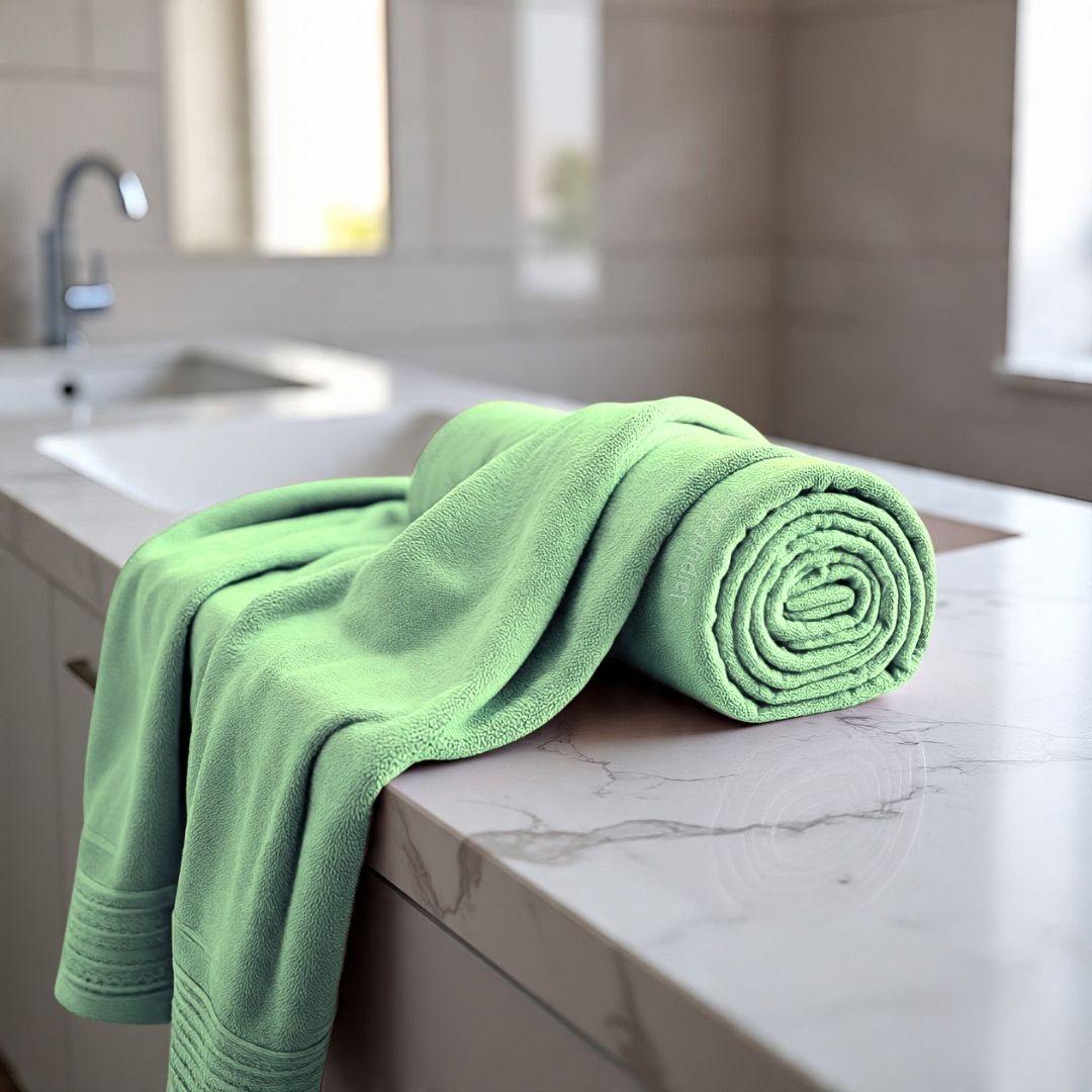 Green Terry Cotton 500 GSM Bath Towel
