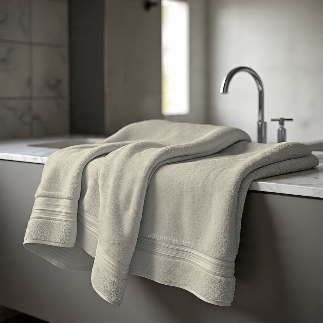Grey Terry Cotton 500 GSM Bath Towel