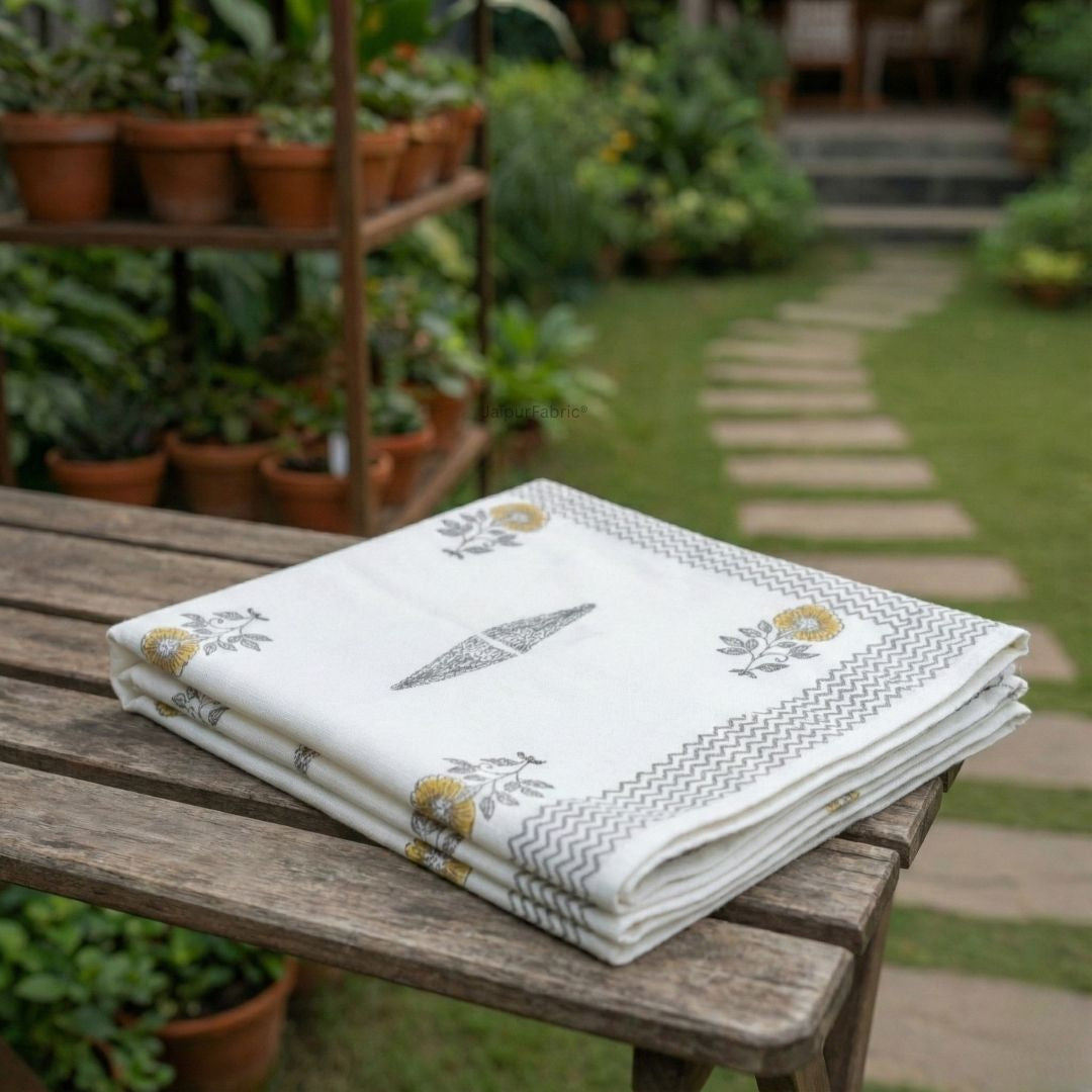 Amber Slate Block Print Bath Towel