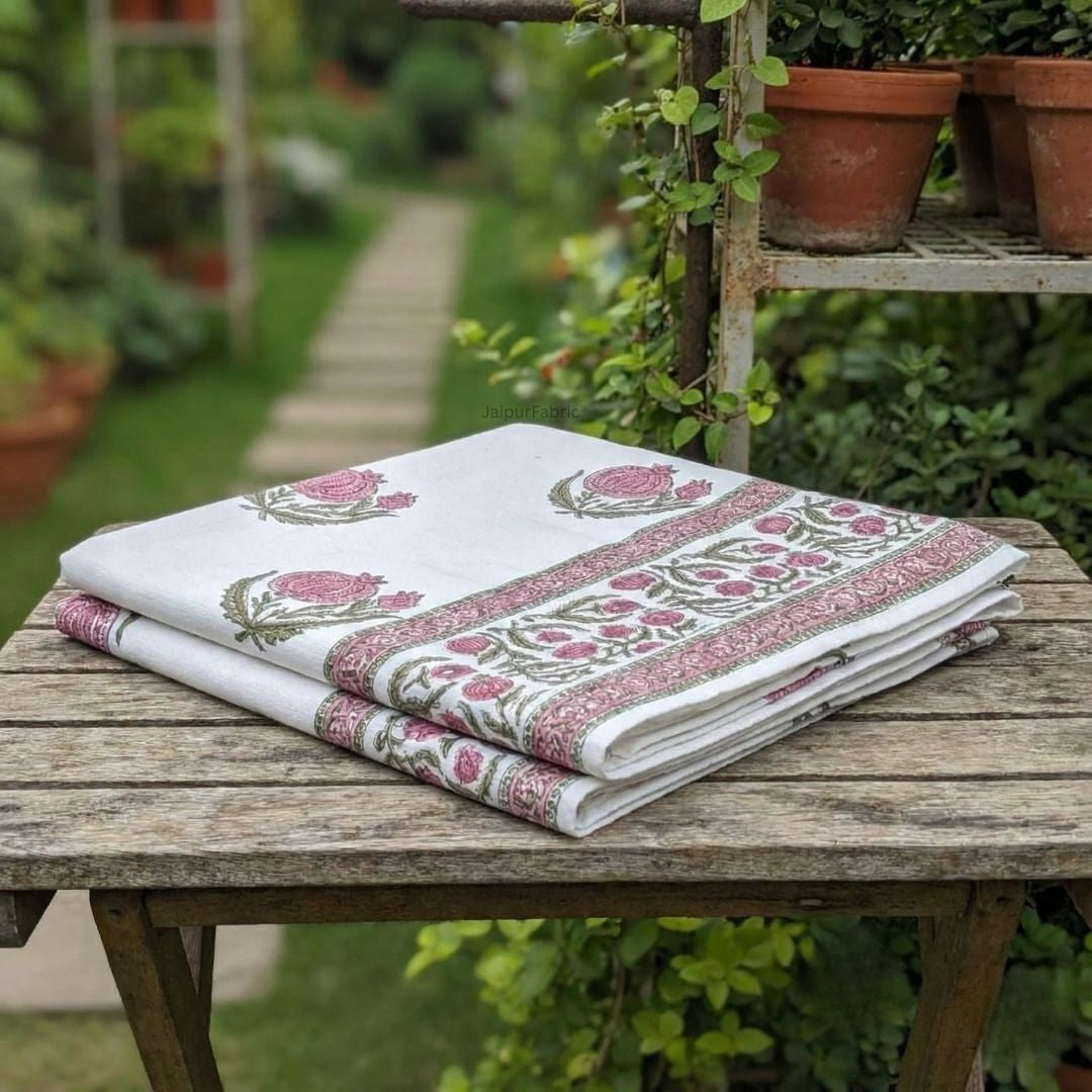 Royal Magenta Block Print Bath Towel