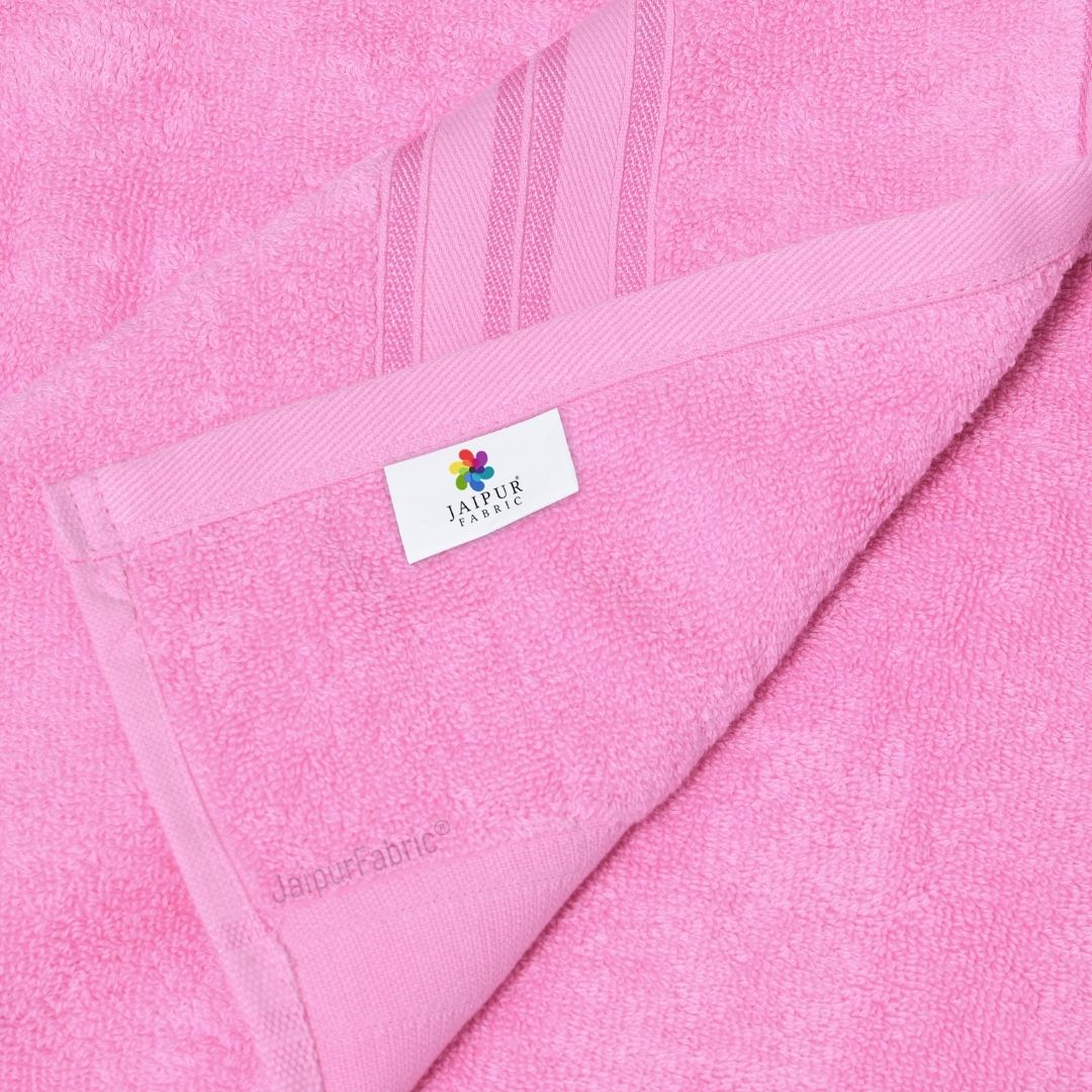 Pink Terry Cotton 500 GSM Bath Towel