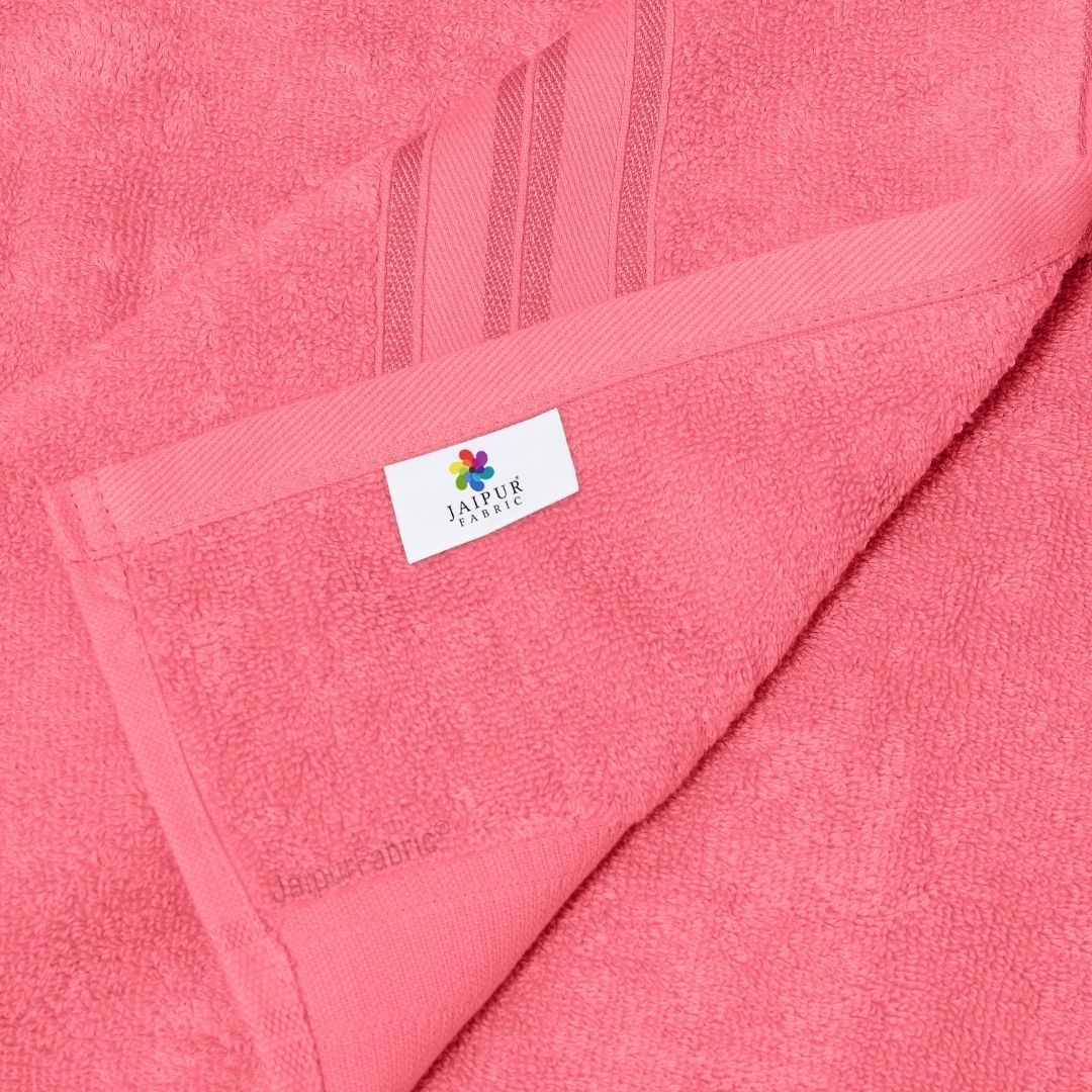 Peach Terry Cotton 500 GSM Bath Towel