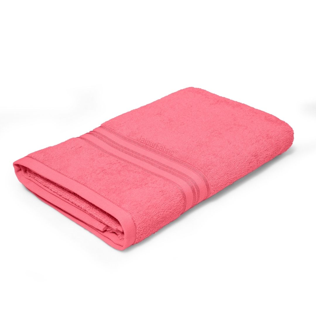 Peach Terry Cotton 500 GSM Bath Towel