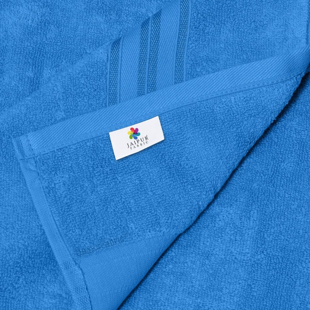 Blue Terry Cotton 500 GSM Bath Towel