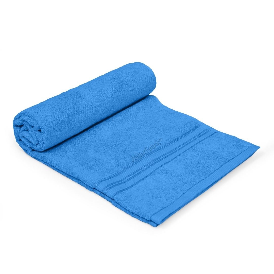 Blue Terry Cotton 500 GSM Bath Towel