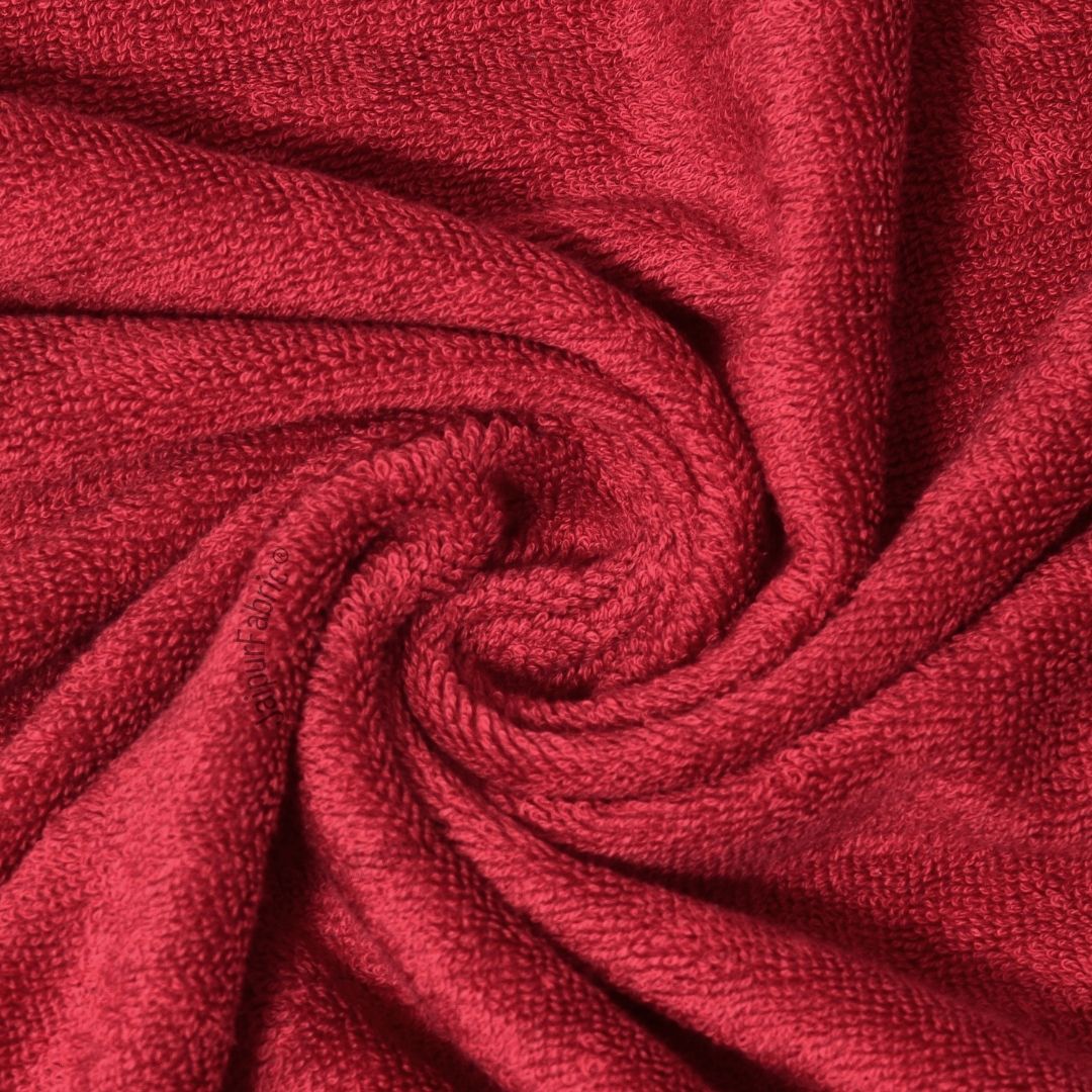 Maroon Terry Cotton 500 GSM Bath Towel