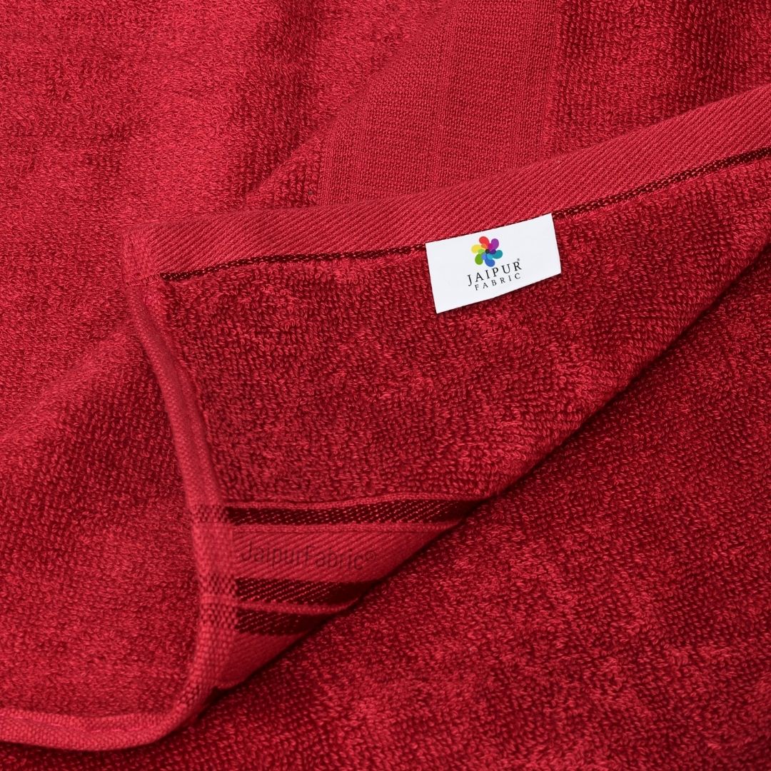 Maroon Terry Cotton 500 GSM Bath Towel