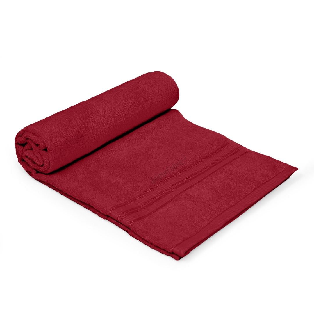 Maroon Terry Cotton 500 GSM Bath Towel
