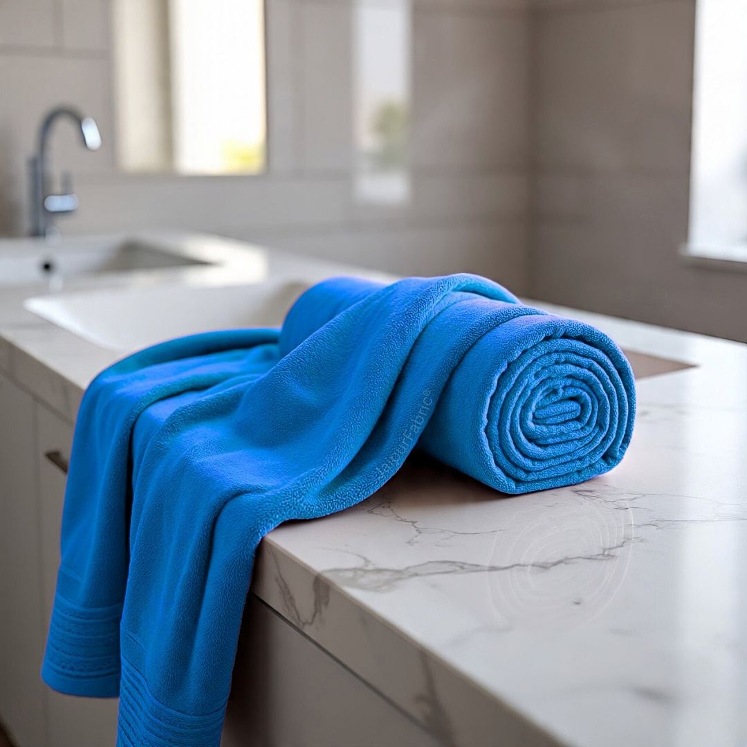 Blue Terry Cotton 500 GSM Bath Towel