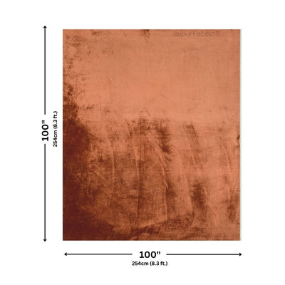 Rich Rust Super Soft Velvet Double Bedsheet with Matching Pillow Covers