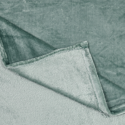 Serene Dark Green Super Soft Velvet Double Bedsheet with Matching Pillow Covers