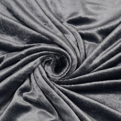 Modern Charcoal Gray Super Soft Velvet Double Bedsheet with Matching Pillow Covers