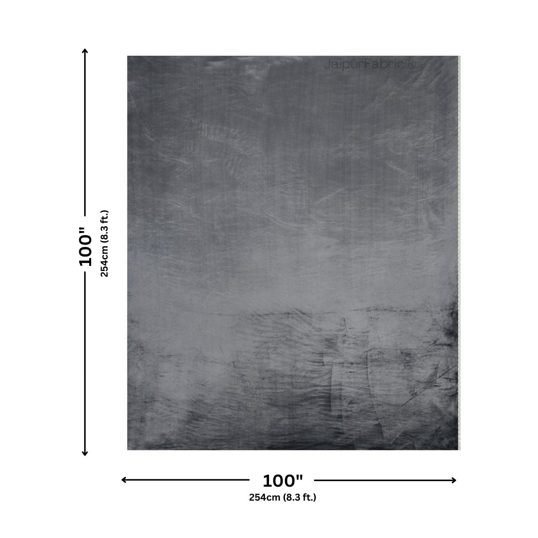 Modern Charcoal Gray Soft Woolen Double Bedsheet with Matching Pillow Covers