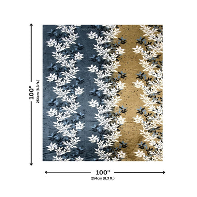 Midnight Gold Vine Cozy Super Soft Velvet Double Bedsheet