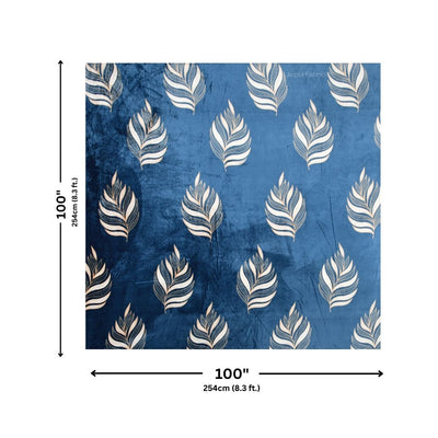 Elegant Feather Pattern Super Soft Velvet Double Bedsheet