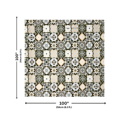 Classic Tile Symphony Super Soft Vevet Double Bedsheet