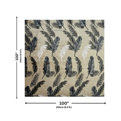 Serene Banana Leaf Print Super Soft Velvet Comfort Double Bedsheet