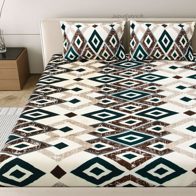 Modern Diamond Mosaic Super Soft Velvet Double Bedsheet