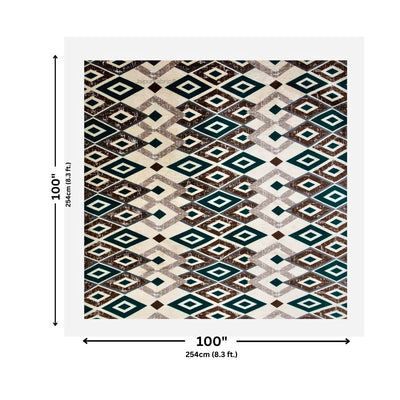 Modern Diamond Mosaic Super Soft Velvet Double Bedsheet