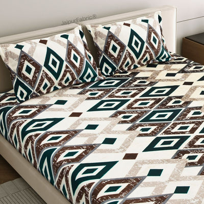 Modern Diamond Mosaic Super Soft Velvet Double Bedsheet