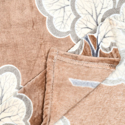 Bliss Earthy Tones Super Soft Velvet Double Bedsheet