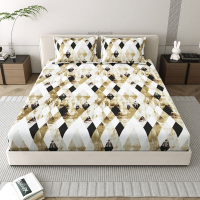 Golden Diamond Luxe Cozy Super Soft Velvet Double Bedsheet