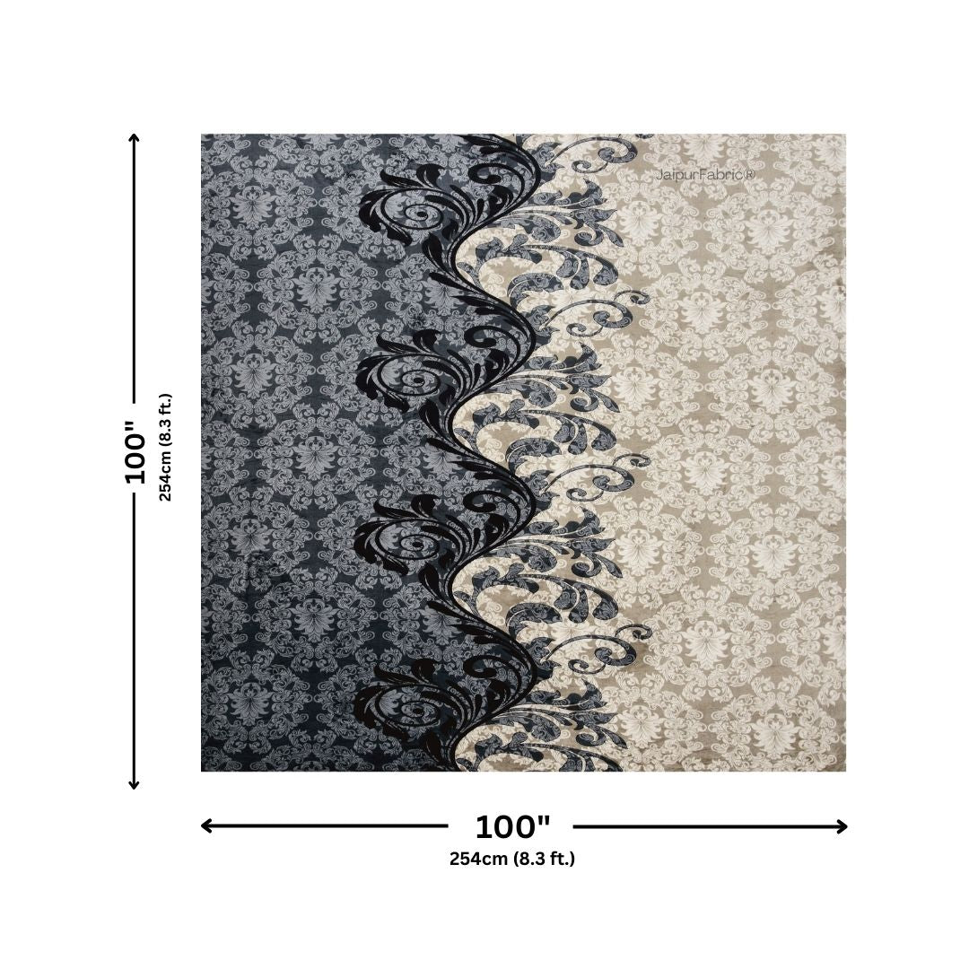 Royal Grace Intricate Floral Motifs Super Soft Velvet Double Bedsheet