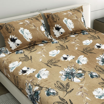 Rustic Flora Premium Super Soft Velvet Comfort Double Bedsheet