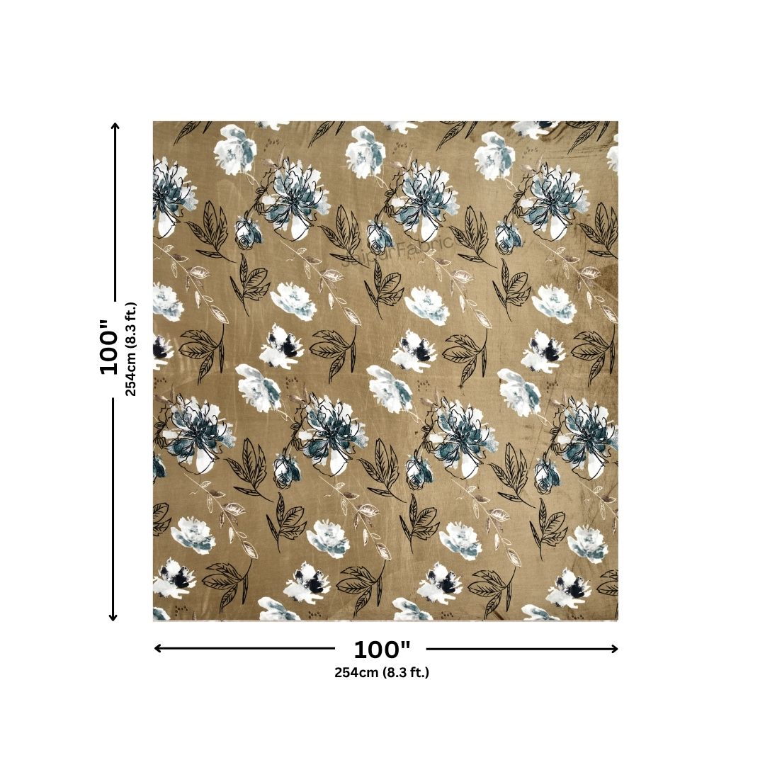 Rustic Flora Premium Super Soft Velvet Comfort Double Bedsheet
