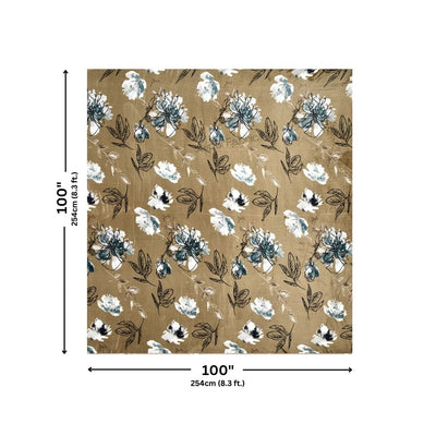 Rustic Flora Premium Super Soft Velvet Comfort Double Bedsheet