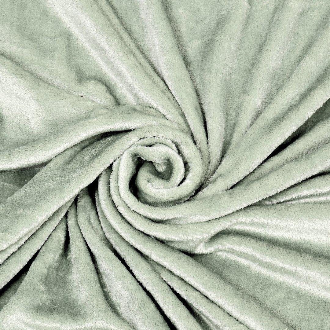 Rustic Mint Super Soft Velvet Double Bedsheet with Matching Pillow Covers