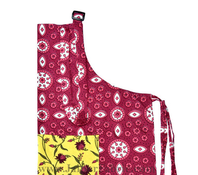 Circular pattern Persian red apron