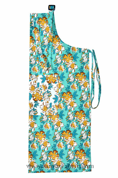 Floral garden sea green apron