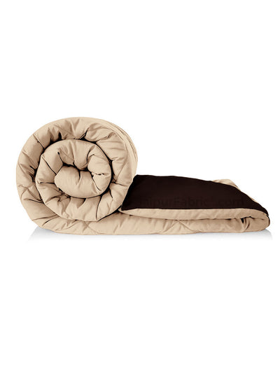 Off White-Dark Brown Double Bed Comforter