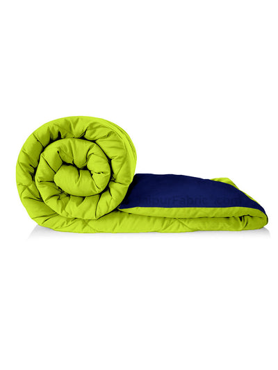 Lemon Green-Navy Blue Double Bed Comforter