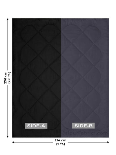 Grey-Black Double Bed Comforter