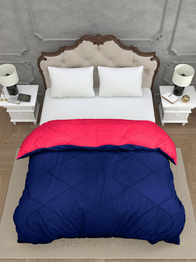 Pink-Navy Blue Double Bed Comforter