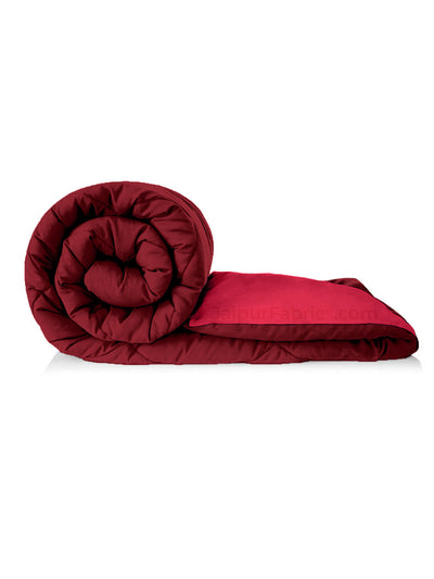 Maroon - Pink Single Double Bed Comforter