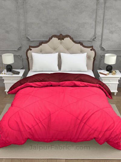 Pink-Maroon Double Bed Comforter