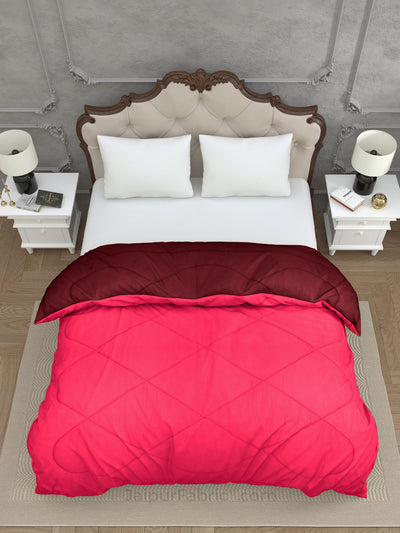 Pink-Maroon Double Bed Comforter