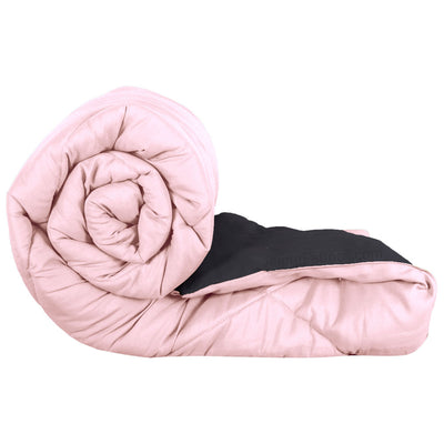 Pale Pink & Dark Grey Double Bed Comforter