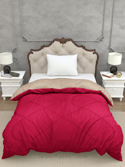 Smoke White Dark Pink Single Bed Comforter
