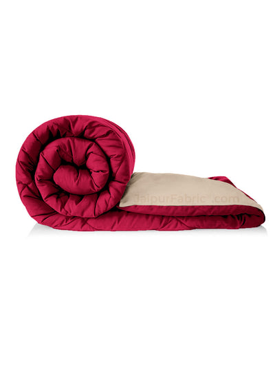 Smoke White Dark Pink Single Bed Comforter