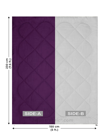 Purple Light Grey Single Bed Comforter