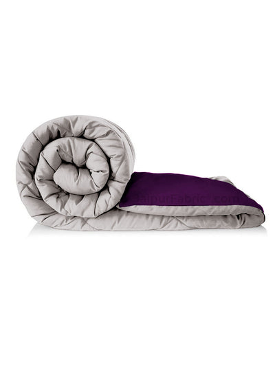 Light Grey Purple Single Bed Comforter